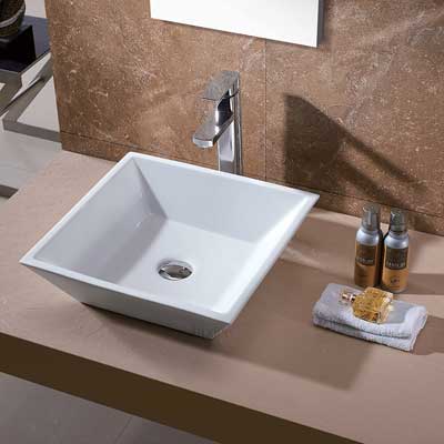 Luxier CS-006 Bathroom Porcelain Ceramic Vessel Vanity Sink