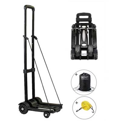 ROYI Heavy Duty 4-Wheel Solid Folding Hand Truck Utility Cart