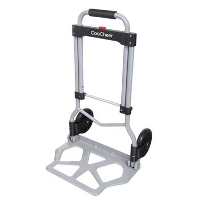 Coocheer Aluminum Folding Lightweight Travel Heavy Duty Hand Truck, 220lb