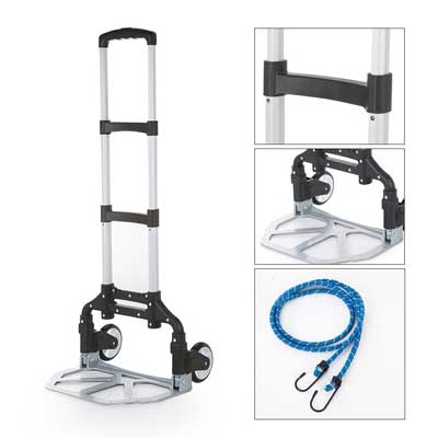 Homgrace Hand Truck and Dolly with PU Rubber Wheels