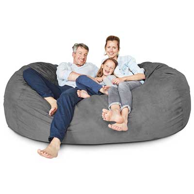 Lumaland Luxury 7-Foot Bean Bag Chair