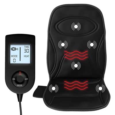 Gideon Vibrating Massager Seat Cushion with Heat Therapy
