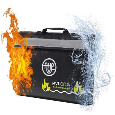 Fireproof and Waterproof Money and Important Document Bag, Avlone