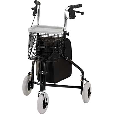 NOVA Traveler 3-Wheeled Rollator Walker, Black