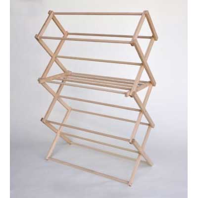 Large Wooden Clothes Drying Rack by Benson Wood Products