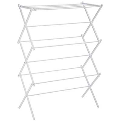 AmazonBasics Foldable Drying Rack- White