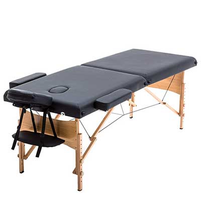 New Black 84-Inch Portable Massage Table with Free Carry Case