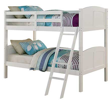Angel Line Creston Twin Over Twin Bunk Bed, White