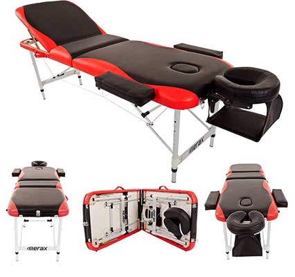 Merax Aluminum 3 Section Portable Folding Massage Table