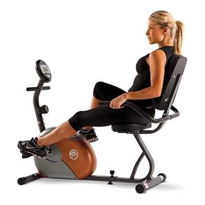Marcy Recumbent Exercise Bike with Resistance ME-709