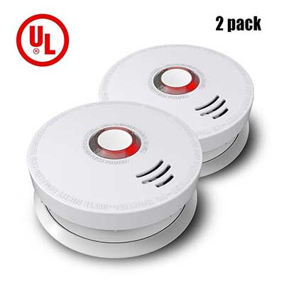 Smoke detector, Ardwolf 2 Pack Photoelectric Smoke Fire Alarm