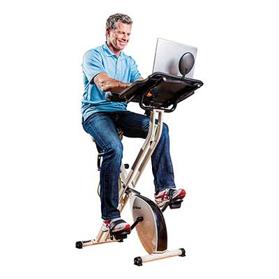 FitDesk Desk Exercise Bike and Office Workstation with Massage Bar