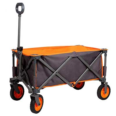 PORTAL Collapsible Folding Outdoor Utility Wagon, Grey