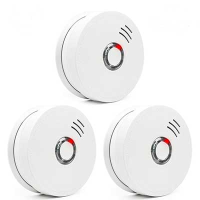 Smoke and Fire Alarm, 3 Packs Photoelectric Smoke Alarm