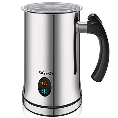 Milk Frother, Electric Milk Steamer with Hot or Cold Functionality by SAYESO