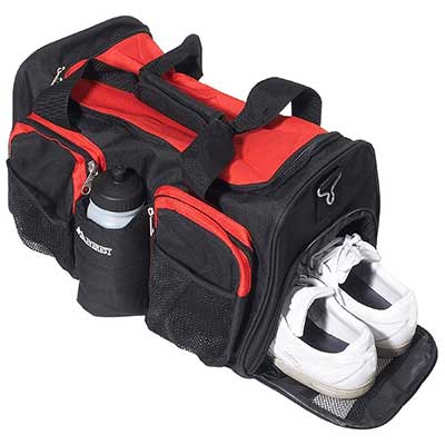 Everest Gym Bag with wet Pocket, Red, One Size