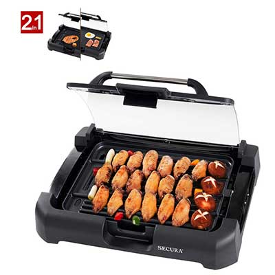 Secura Electric Reversible 2 in 1 Grill Griddle