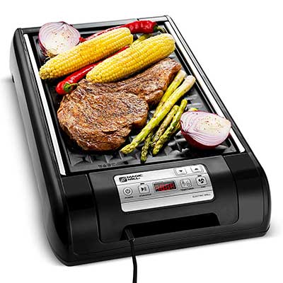 Magic Mill 2 in 1 Electric Smokeless Grill and Griddle Pan