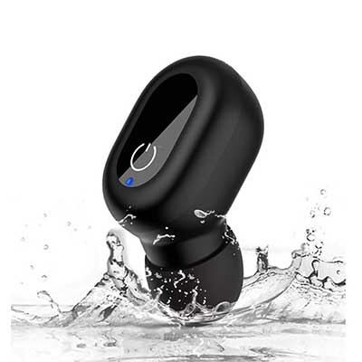 IPX 8 Waterproof Bluetooth Earbud Wireless Bluetooth Single Mini Ear Piece