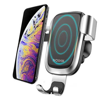 NOIHK Wireless Car Charger, 10W QI Gravity Car Mount Air Vent Phone Holder