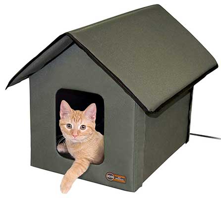 K&H Pet Products Outdoor Kitty House Cat Shelter, Heated or Unheated