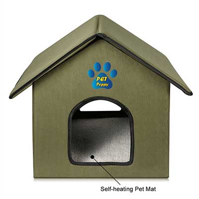 Outdoor/Indoor Cat House by Pet Peppy