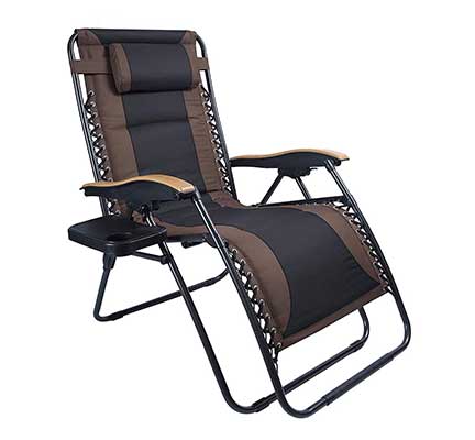 LUCKYBERRY Deluxe Oversized Padded Zero Gravity Chair XL