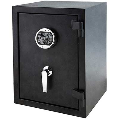 AmazonBasics Fire Resistant Box Safe, 1.24 Cubic Feet