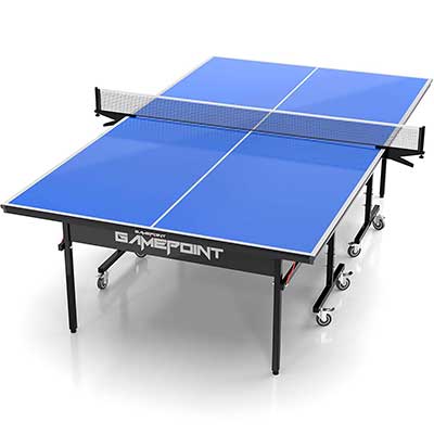 GamePoint Tables Indoor Ping Pong Table with Locking Casters