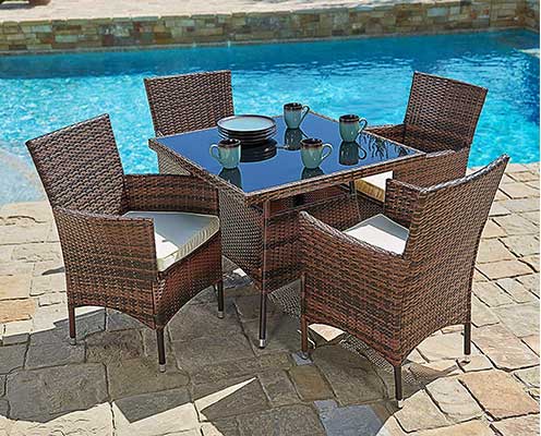 SUNCROWN Outdoor Furniture All-Weather Dining Set