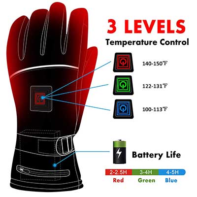 Electric Heated Gloves with Rechargeable Battery