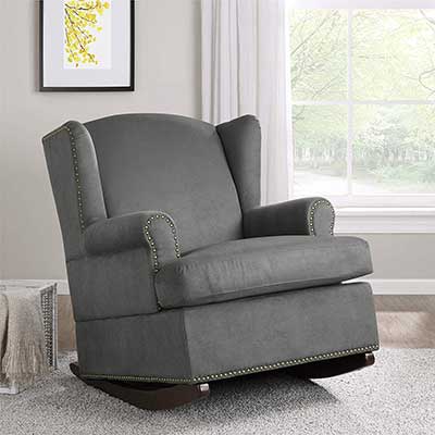 Baby Relax Harlow Wingback Nursery Room Rocker