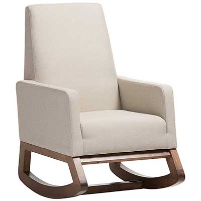 Baxton Studio Yashiya Mid Century Retro Modern Rocking Chair