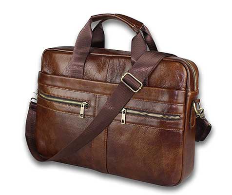 BRA1NST0RM Genuine Leather Messenger Bag