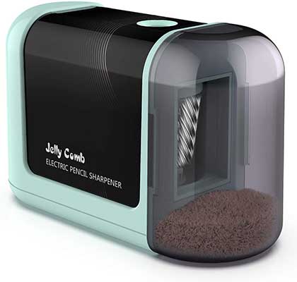 Electric Pencil Sharpener Kids, Jelly Comb Battery Operated
