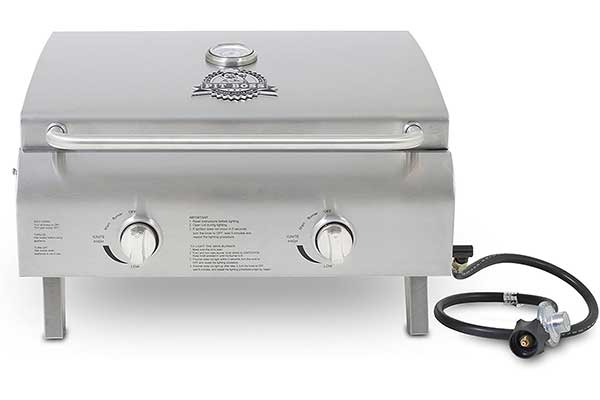 Pit Boss Grills Stainless Steel Two-Burner Portable Grill