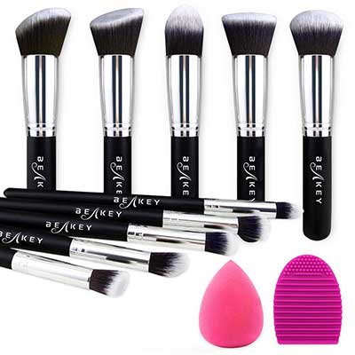 BEAKEY Synthetic Kabuki Foundation Face Brushes