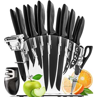 Home Hero Stainless Steel Kitchen Knives 17 Piece