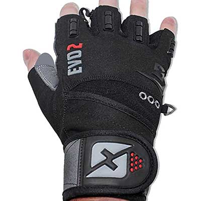 skott Evo2 Weightlifting Gloves with Integrated Wrist Wrap Support