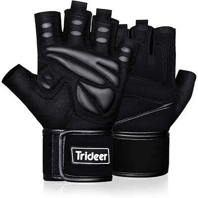 Trideer Padded Weight Lifting Gym Workout Gloves