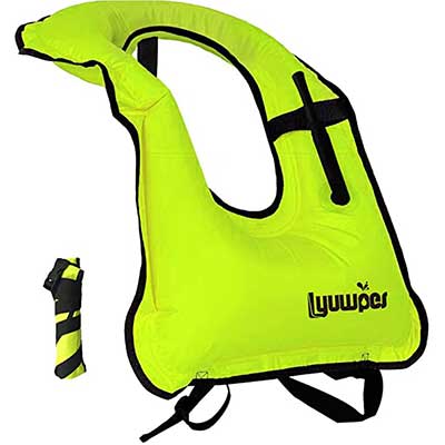 Lyuwpes Inflatable Snorkel Vest Adult Snorkeling Jackets