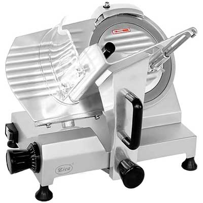Zica 10” Chrome-plated Carbon Steel Blade Electric Deli Meat Slicer
