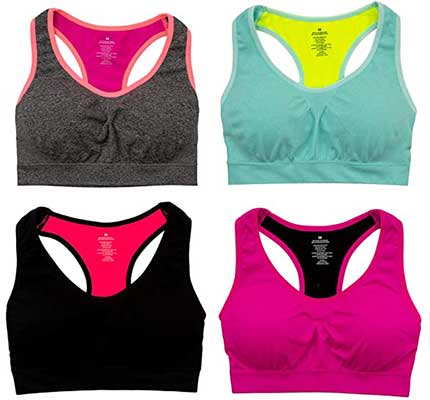 Alyce Ives Intimate Women’s Sports Bra, Pack of 4