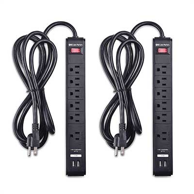 Cable Matters 2-Pack 6-Outlet Surge Protector