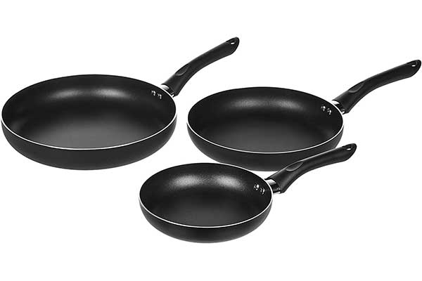 Amazon Basics 3Piece Non-Stick Frying Pan Set