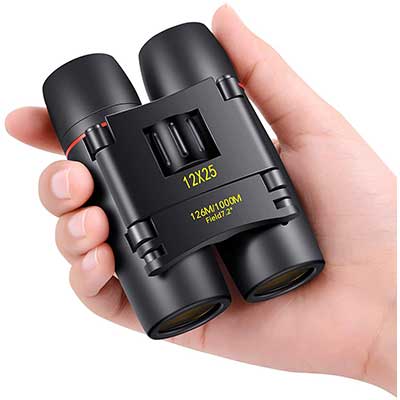POLDR Small Pocket Binoculars Compact Adults